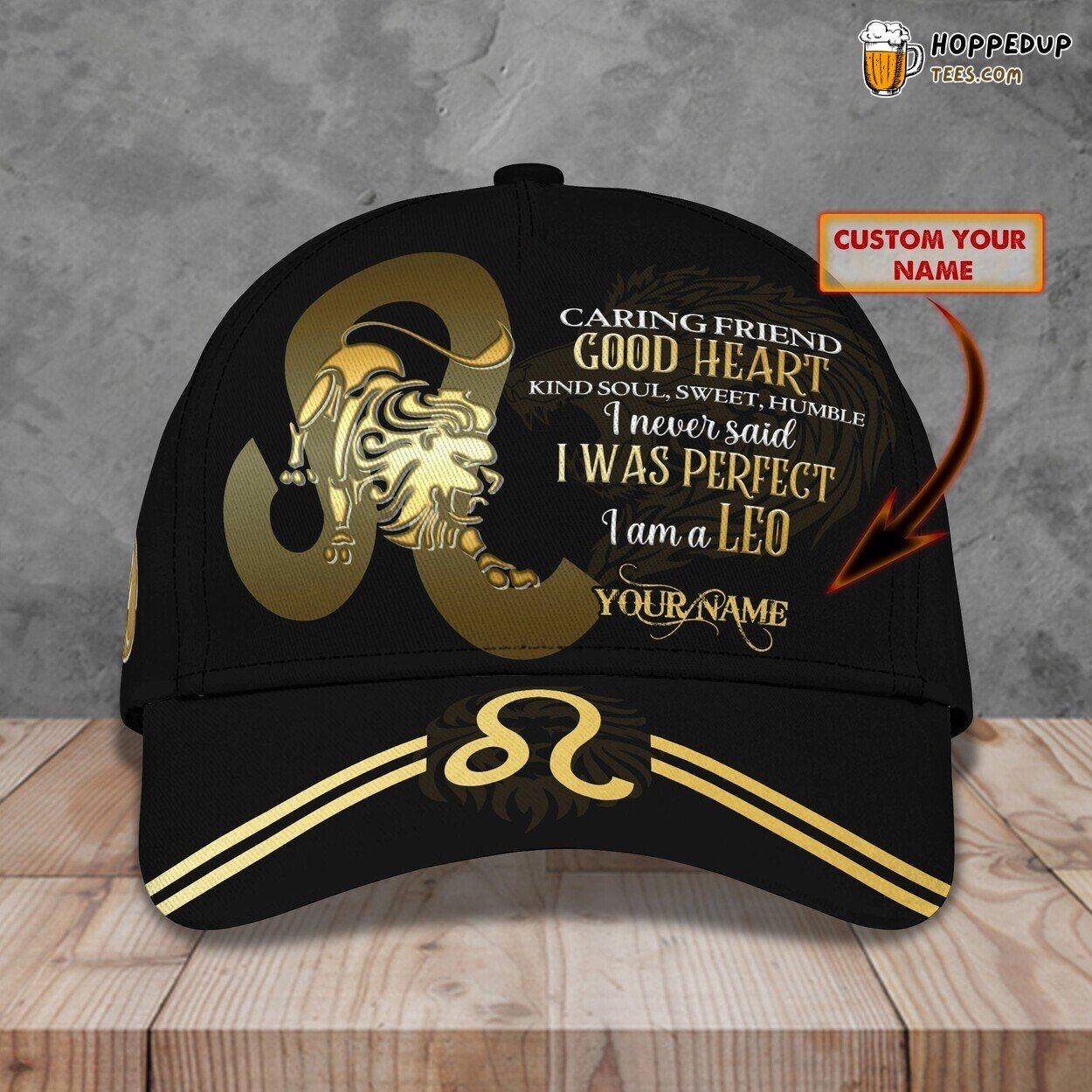I Am Leo Classic 3D Cap Personalized Name Unique Premium Design Look