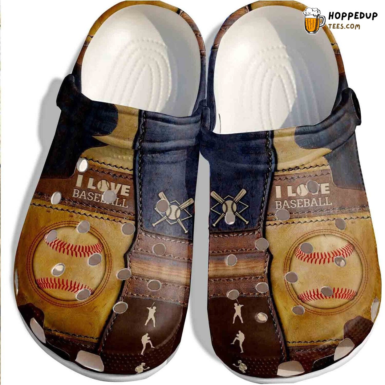 I Love Baseball Shoes Clogs Batter Funny Outdoor Birthday Sports Unique