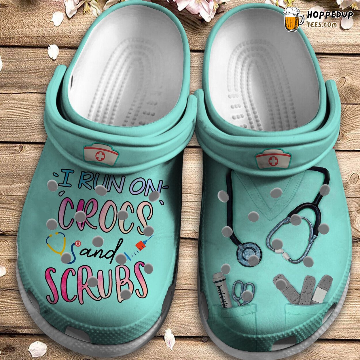 I Run On Coffee And Scrubs Custom Nurse Outdoor Shoes Birthday Gift
