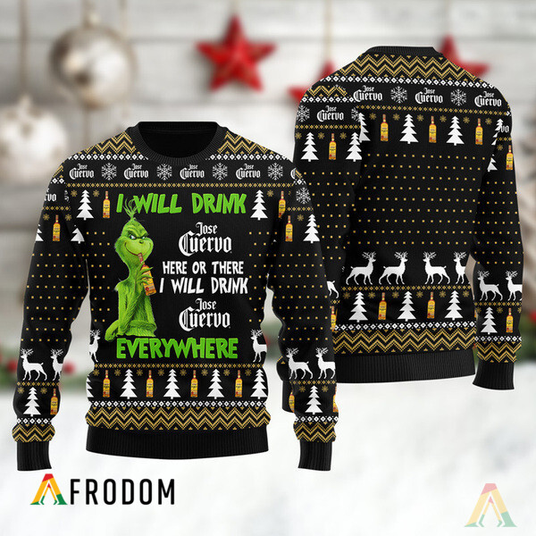 I Will Drink Jose Cuervo Everywhere Christmas Ugly Sweater HU