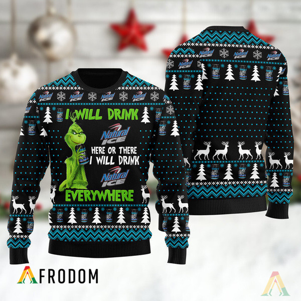 I Will Drink Natural Ice Everywhere Christmas Ugly Sweater HU