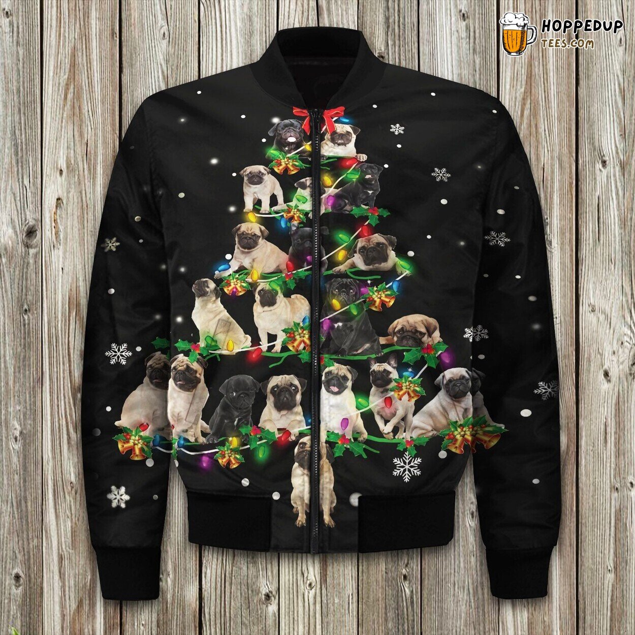 Ice Rink Adventure Hockey Design Winter Bomber Jacket Premium Series Touch