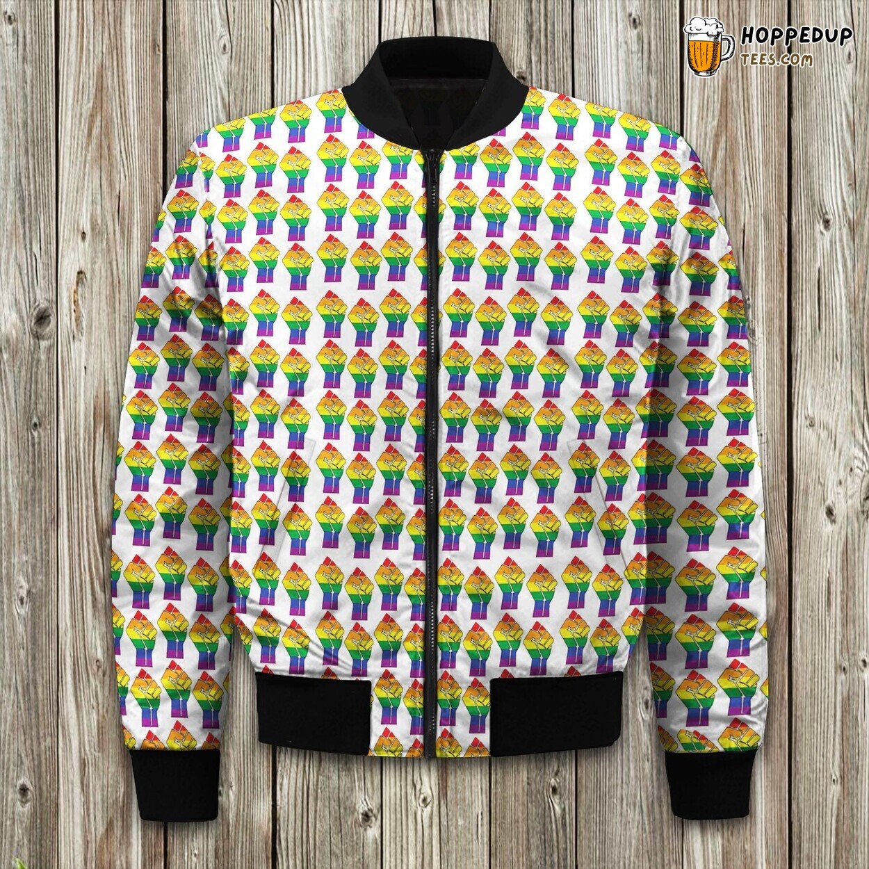 Iconic LGBT Sign Theme Winter Bomber Jacket Elite Designer Series