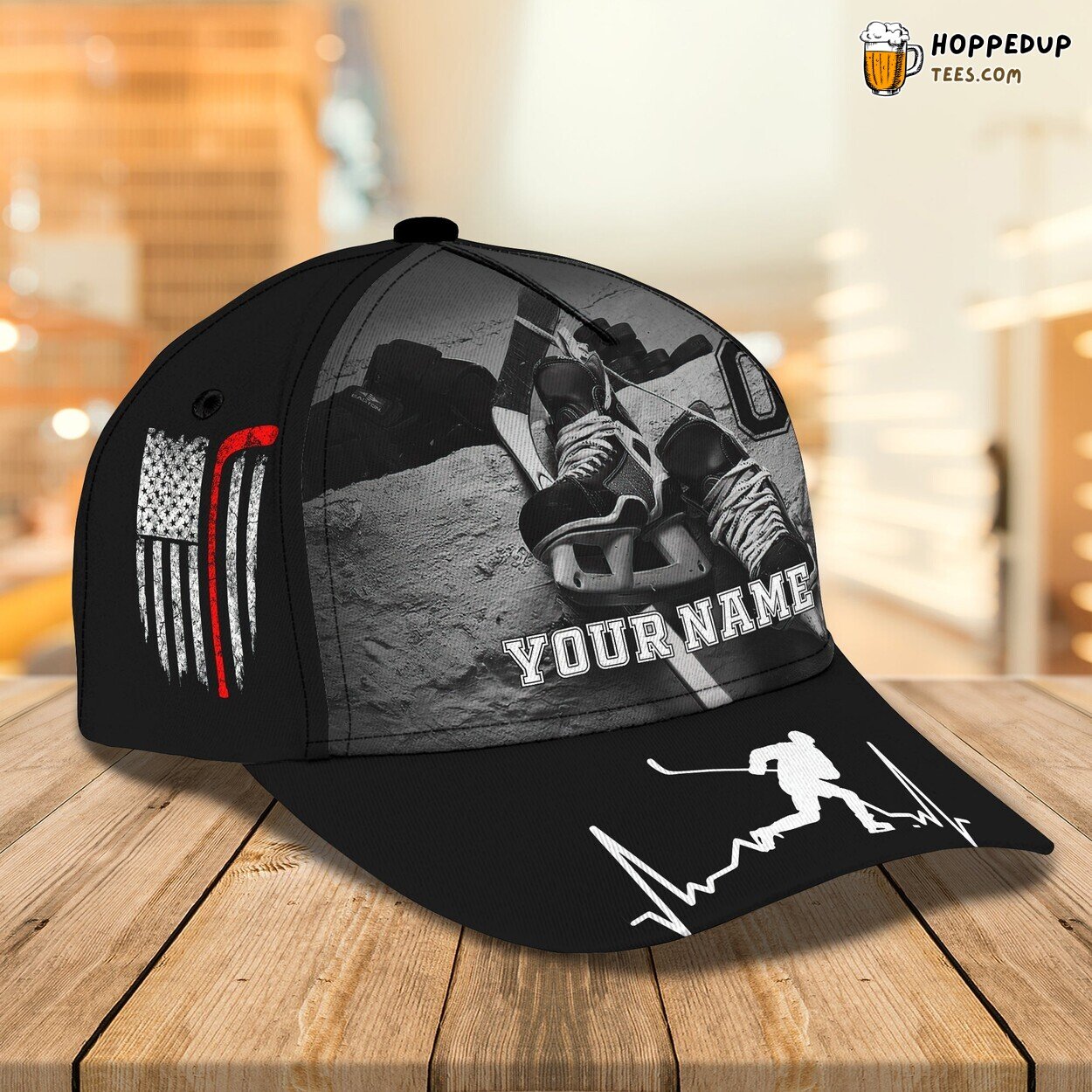 Icy Puck Dreams 3D Classic Cap Hockey Enthusiast Personalized Name Edition