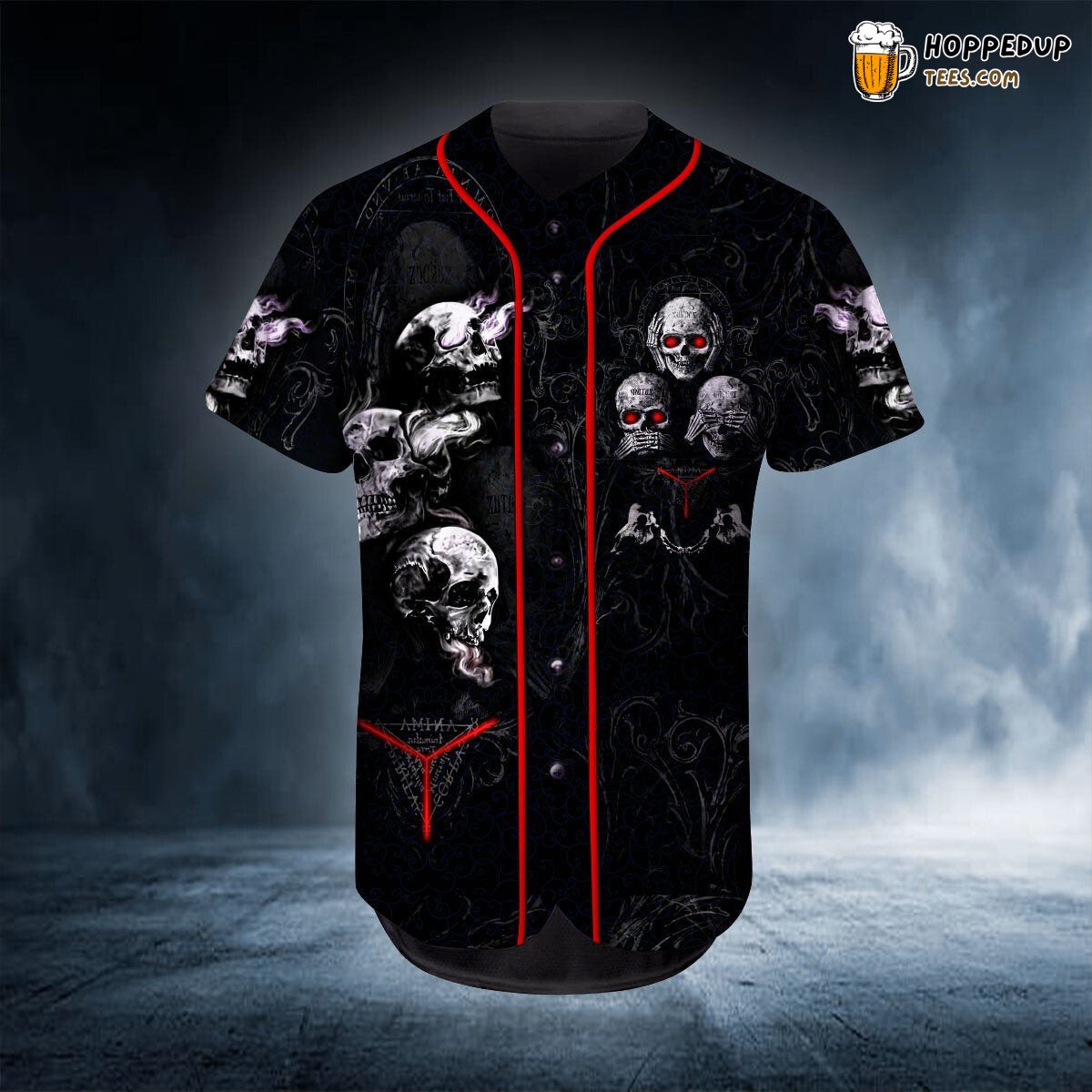 IDC IDK IDGAF Skull Attitude 3D Print Baseball Jersey Rebel Slogan