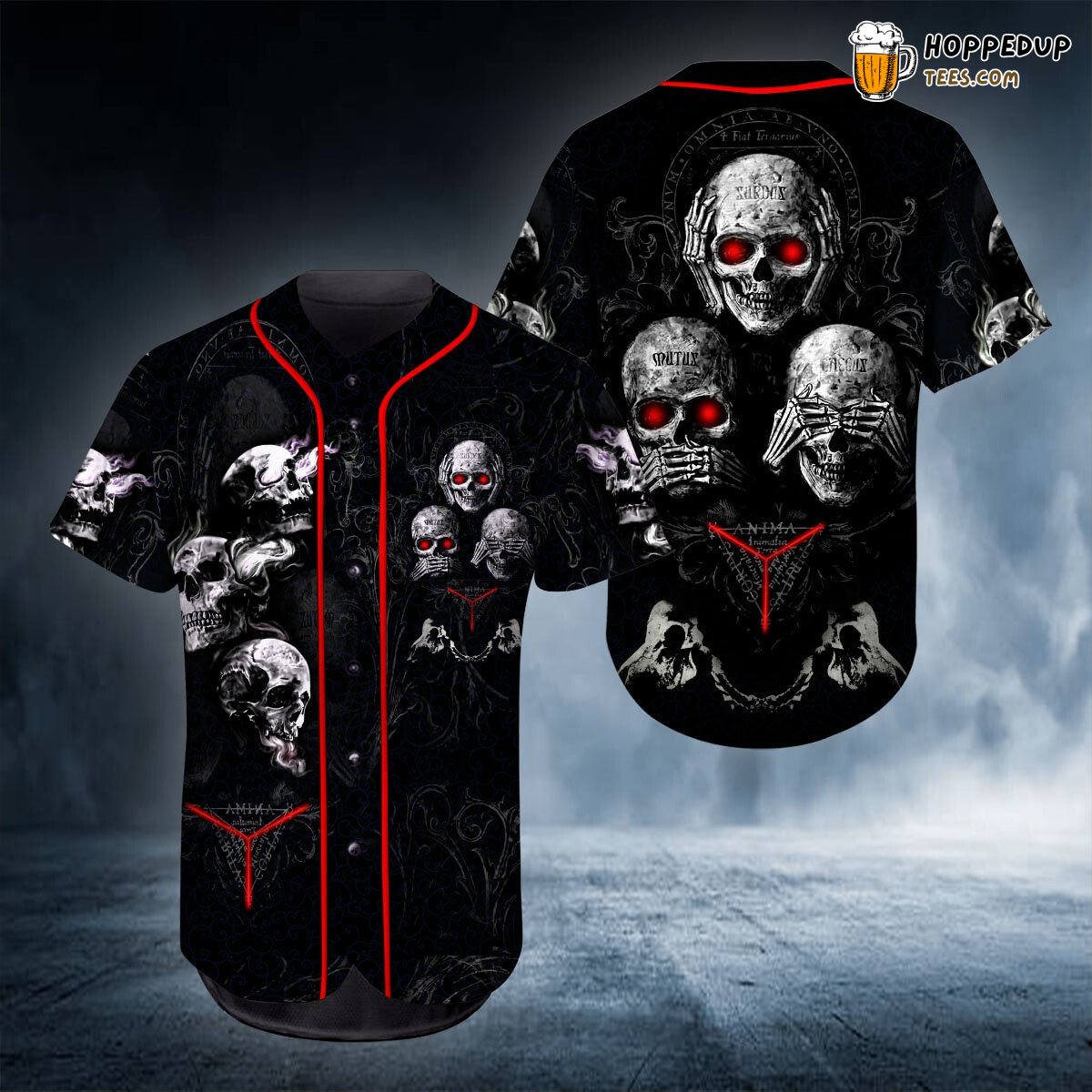 IDC IDK IDGAF Skull Attitude 3D Print Baseball Jersey Rebel Slogan