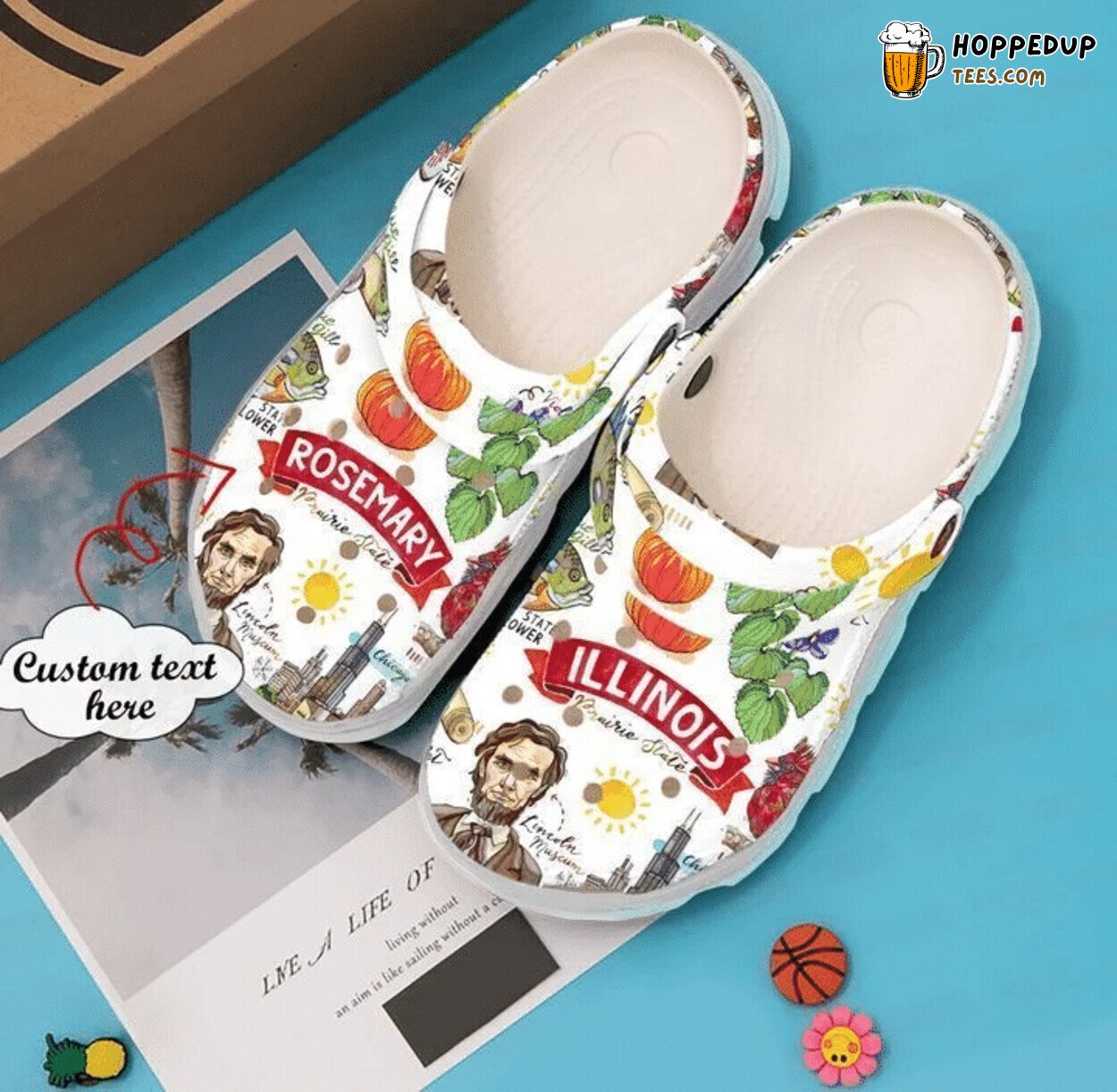 Illinois Personalized State Proud Themed Classic Comfort Clogs Shoes