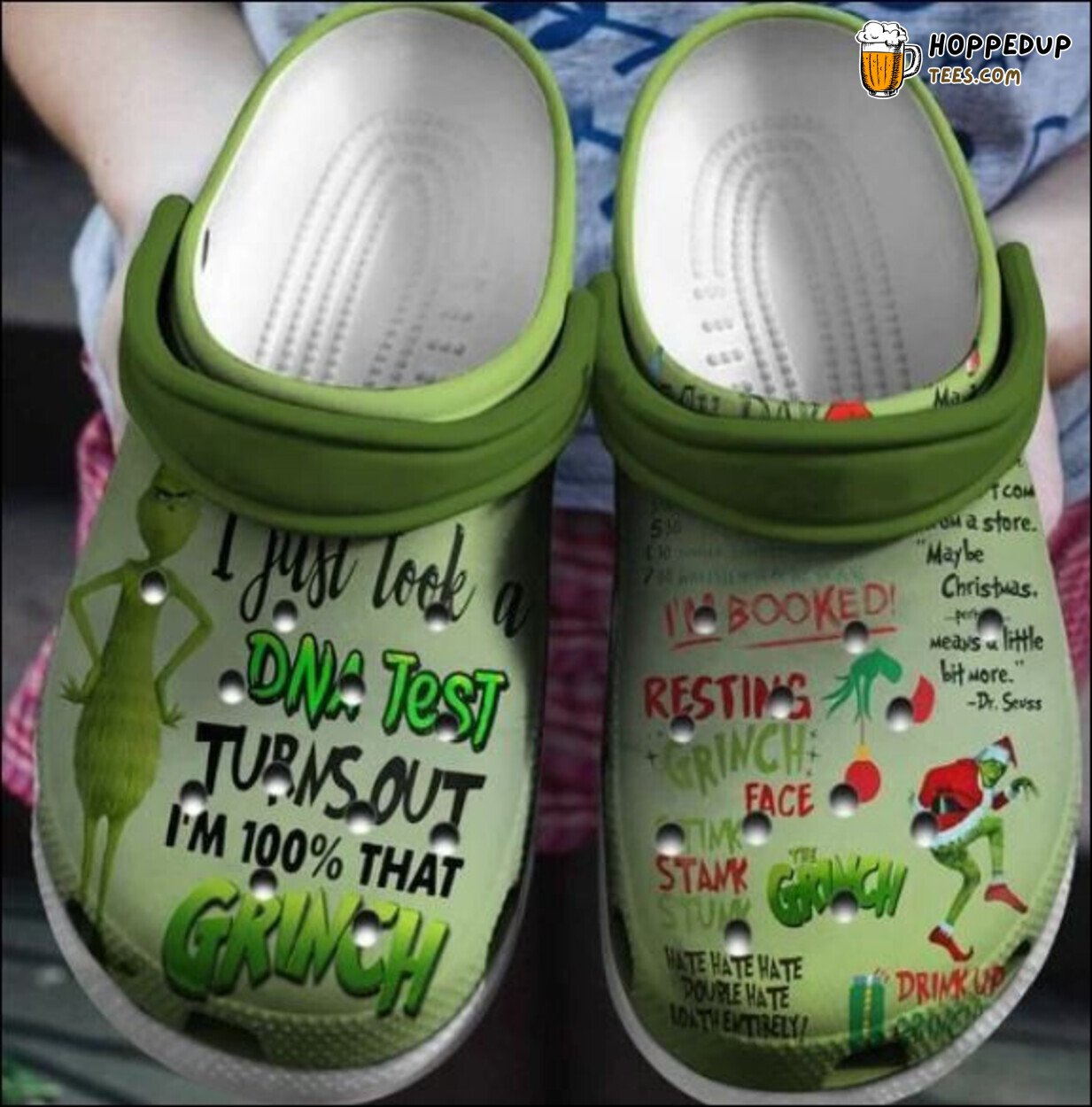 Im 100 That Grinch Christmas Inspired Classic Comfortable Clogs