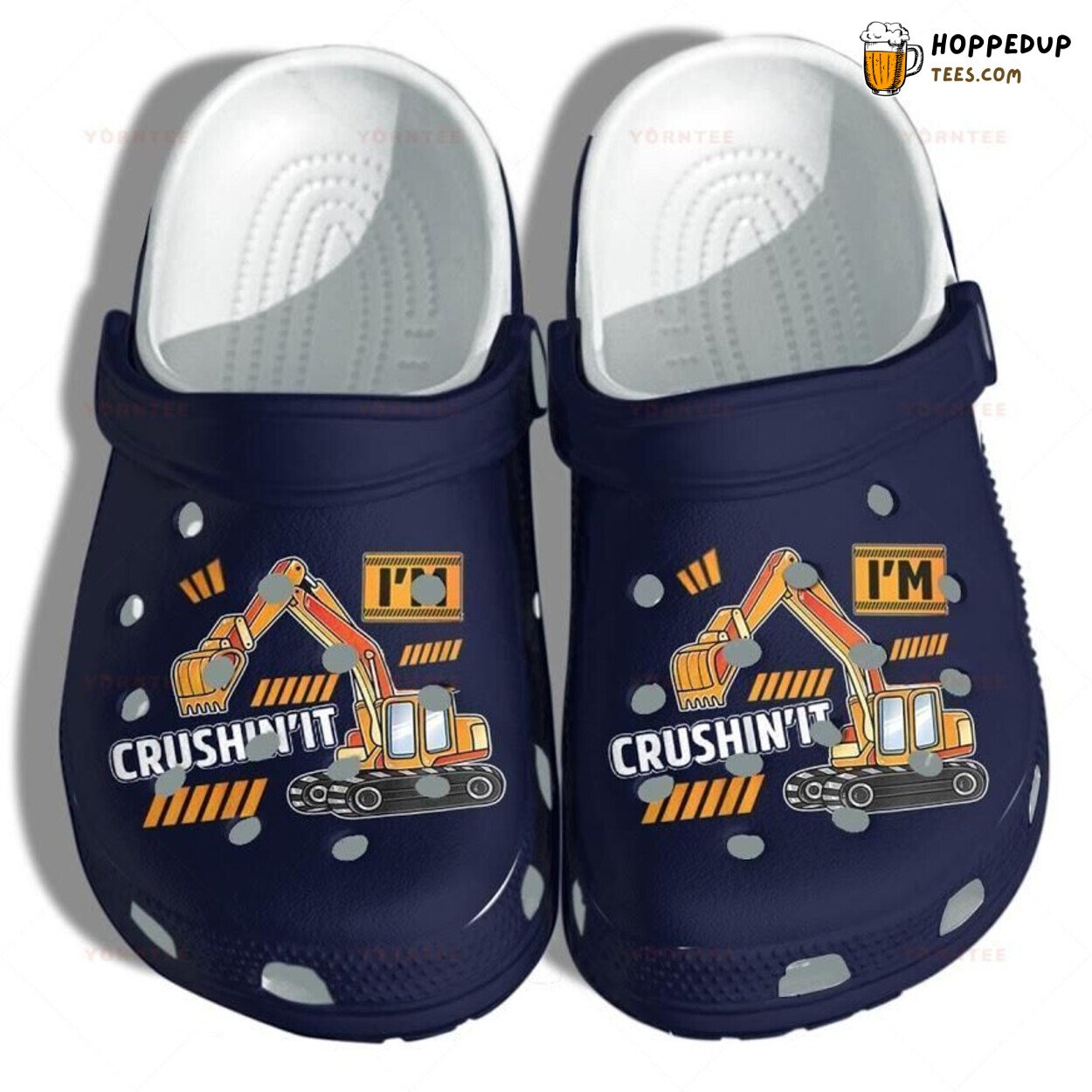 Im Crushin It Excavator Funny Gift Rubber Clogs Shoes Comfy Footwear