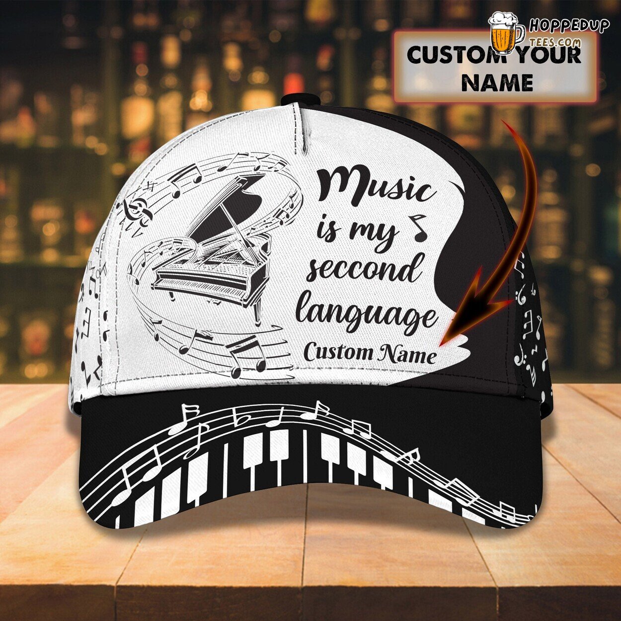 Immerse in the Melody of Piano Personalized 3D Classic Cap Rhythm