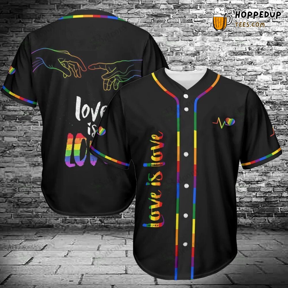 Inclusive Love Symbol LGBT Equality Embraced Baseball Jersey Harmony Wear