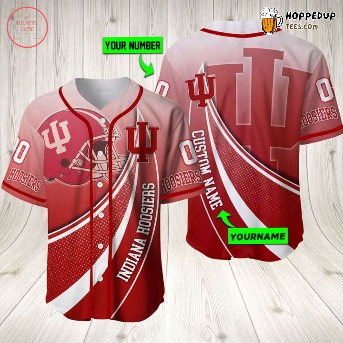 Indiana Hoosiers Crimson Personalized NCAA Unisex Baseball Jersey Gear