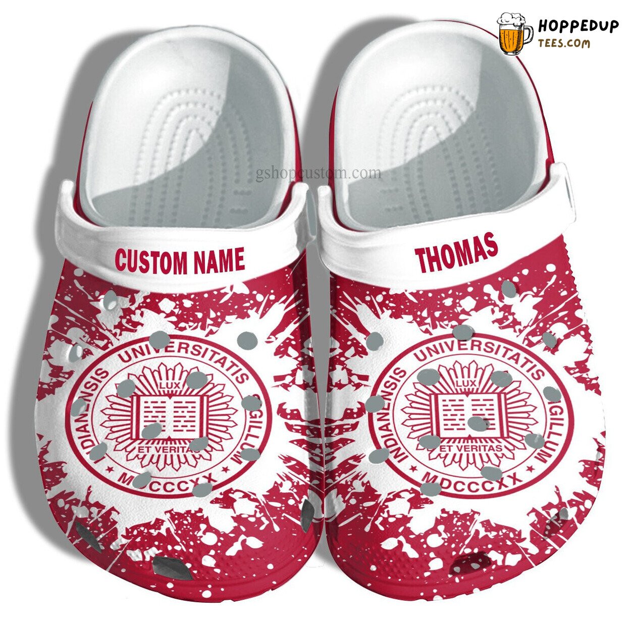Indiana Univ Bloomington Grad Gift Custom Croc Shoes Admission Shoes