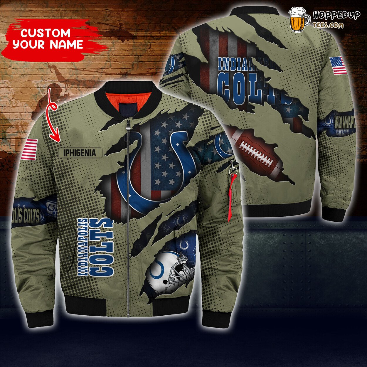 Indianapolis Colts NFL Custom Bomber Jacket Unique Boyfriend Edition
