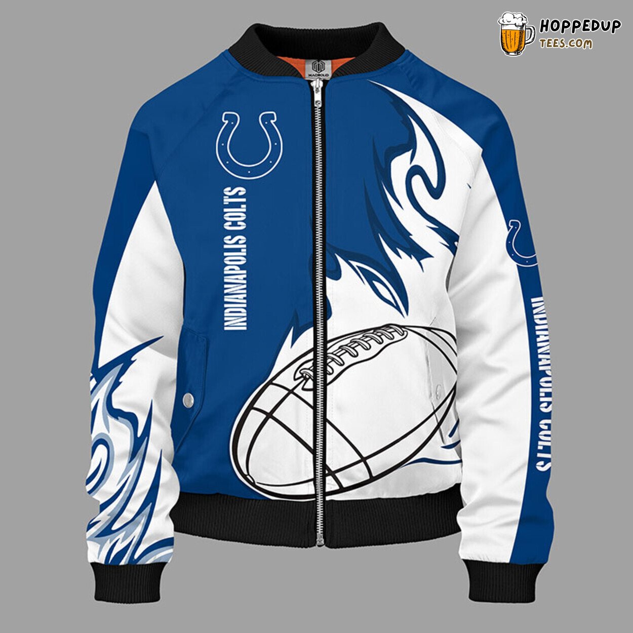 Indianapolis Colts NFL Distinct Blue Bomber Jacket Style Theme