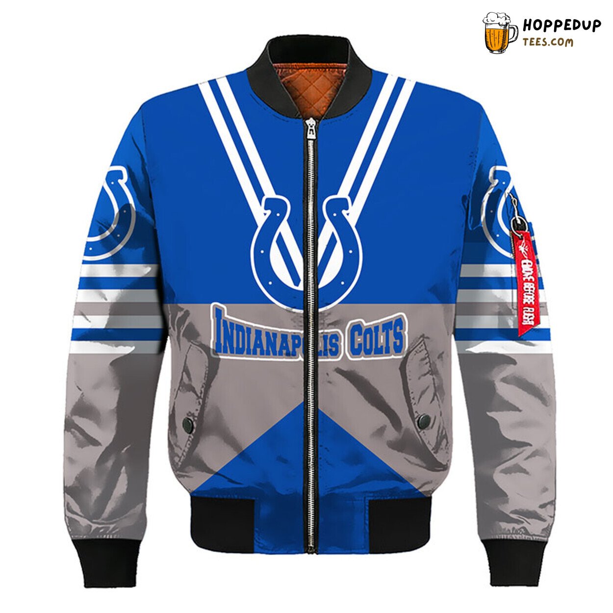 Indianapolis Colts NFL Unisex Blue Silver Bomber Jacket Design
