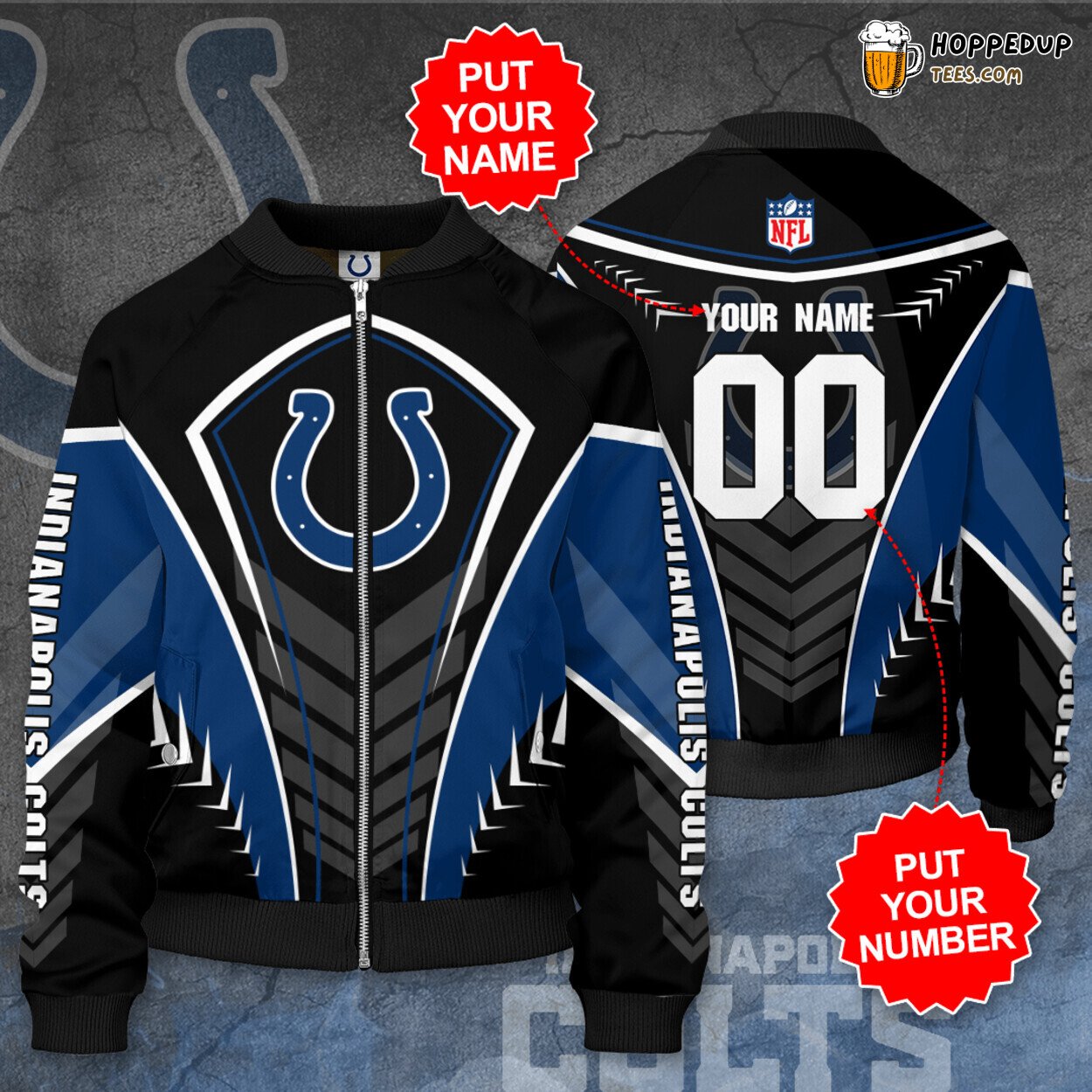 Indianapolis Colts Unique Personalized Stylish Bomber Jacket Design