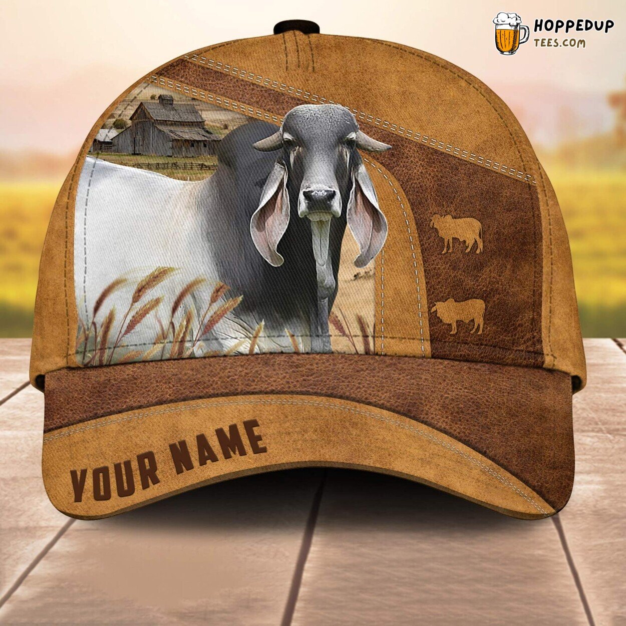 Indu Brazil Custom 3D Print Cap Farm Lovers Leather Animal Special