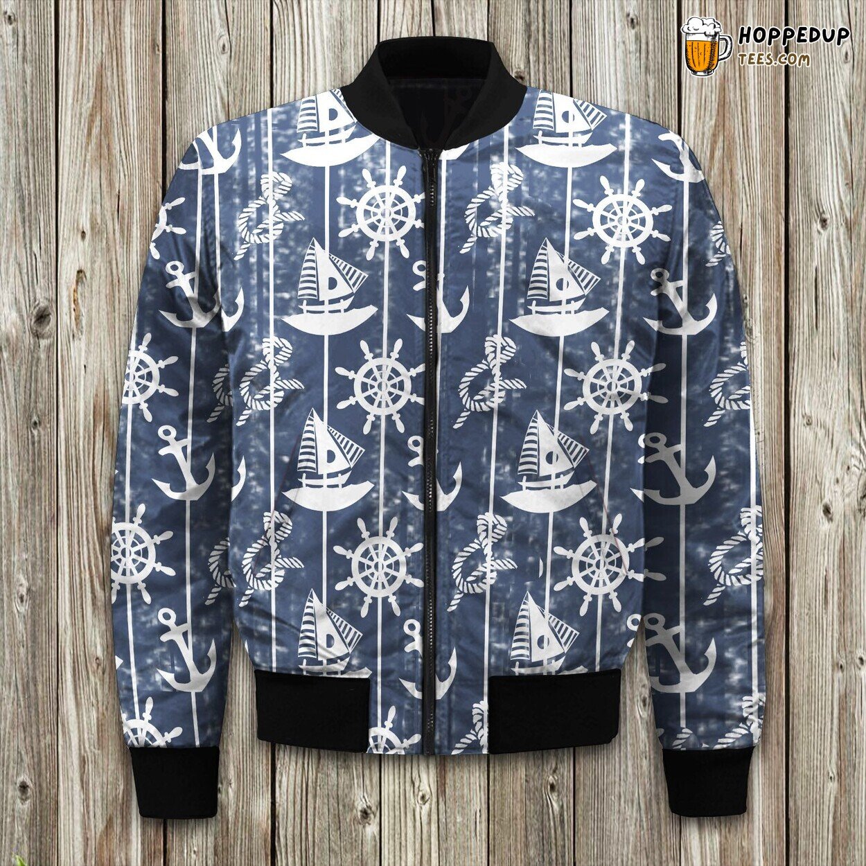 Inspired by Nautical Board Winter Bomber Jacket Elite Design Luxe