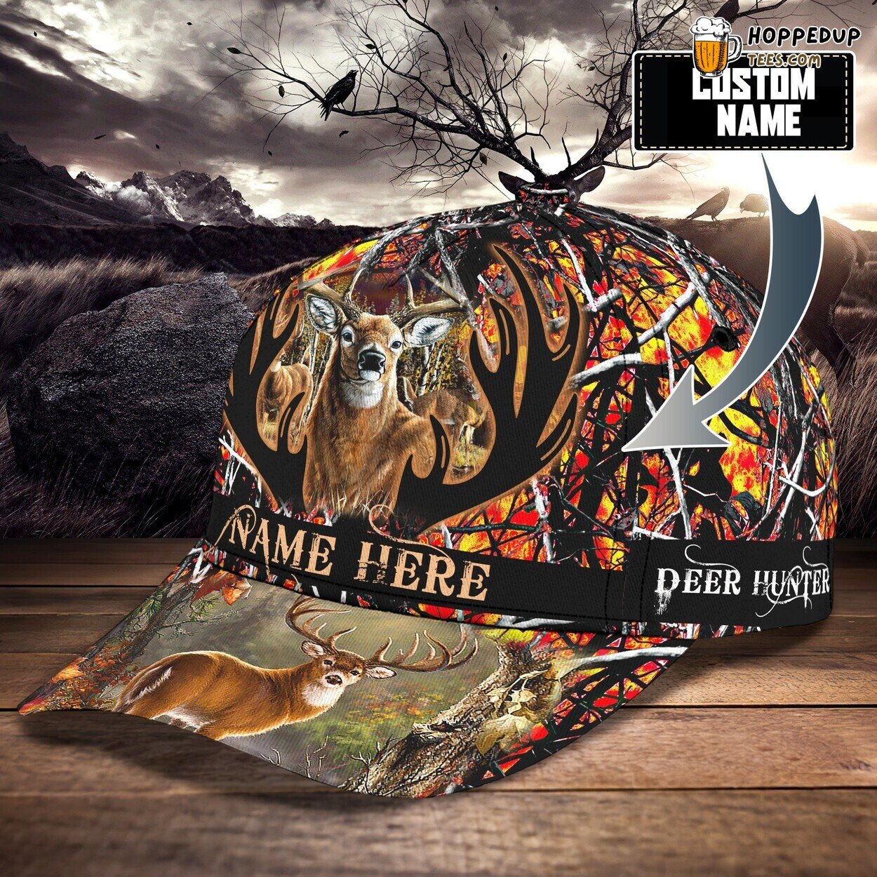 Into the Wild 3D Cap Deer Hunting Personalized Adventure Enthusiast Design
