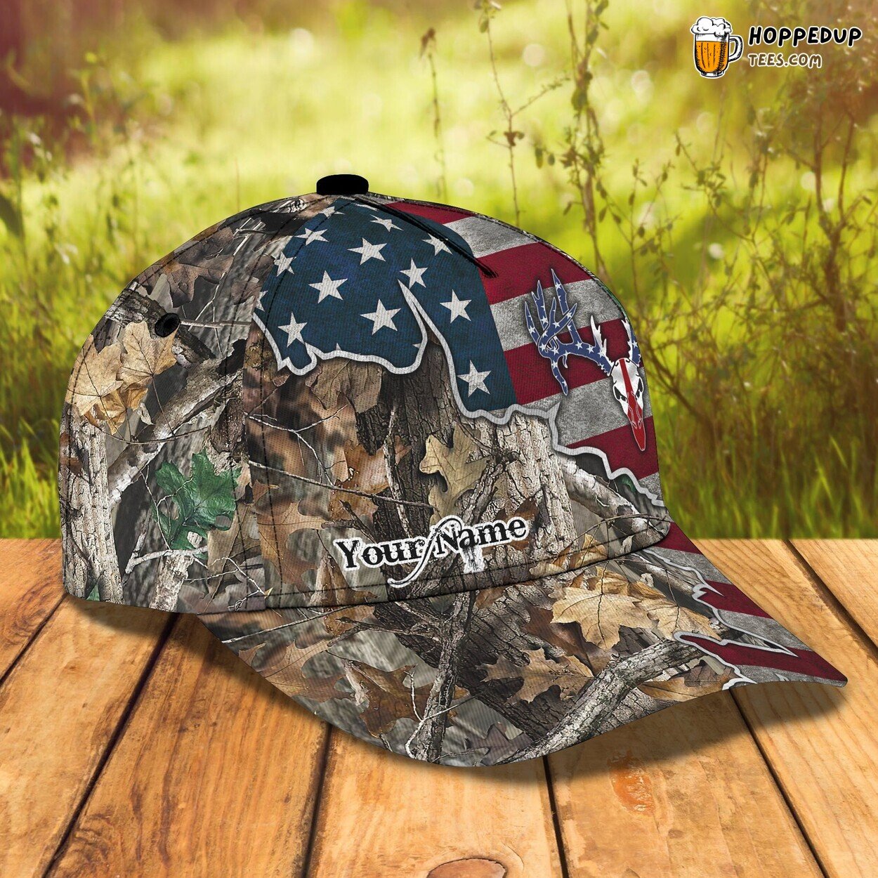 Into The Wild Personalized 3D Classic Cap Saluting Deer Hunting Adventures