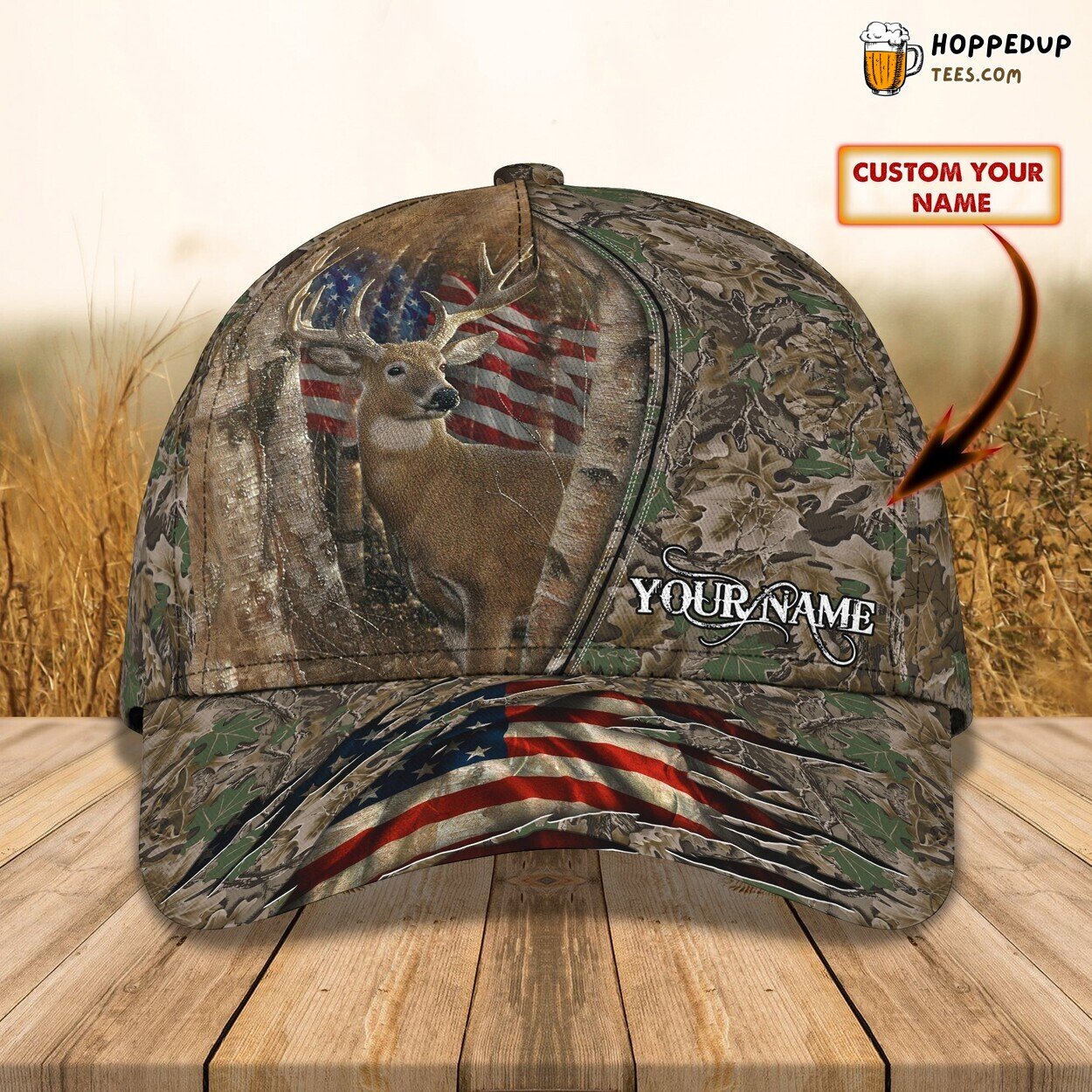Into the Wilderness Personalized 3D Classic Cap Celebrating Deer Hunting