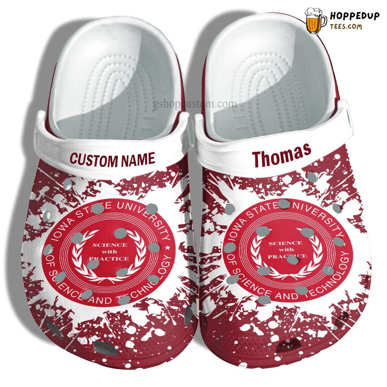 Iowa State University Graduation Customizable Comfort Croc Shoes Unique Design