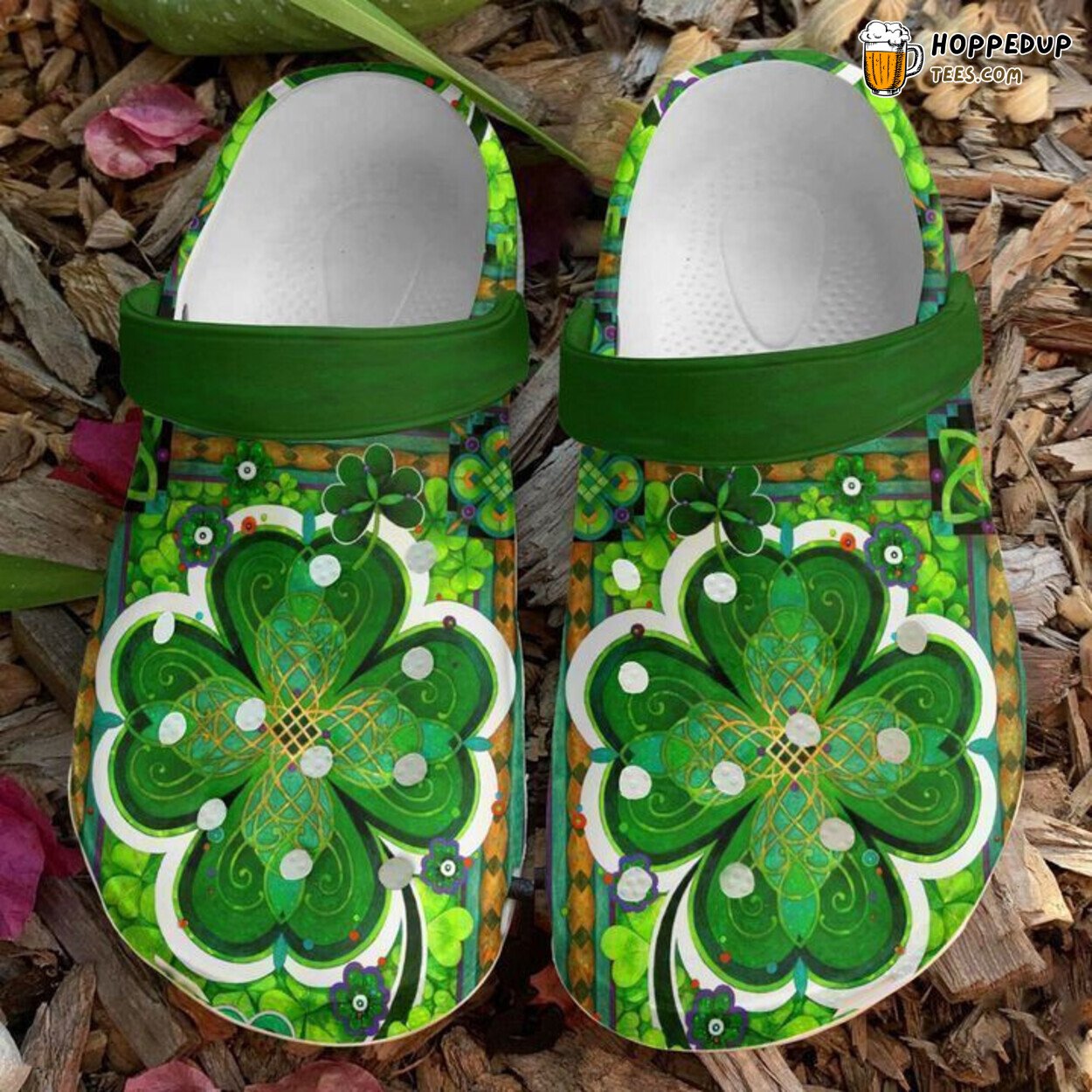Irish Lucky 4Leaf Clover Classic Comfortable Unique Design Clogs