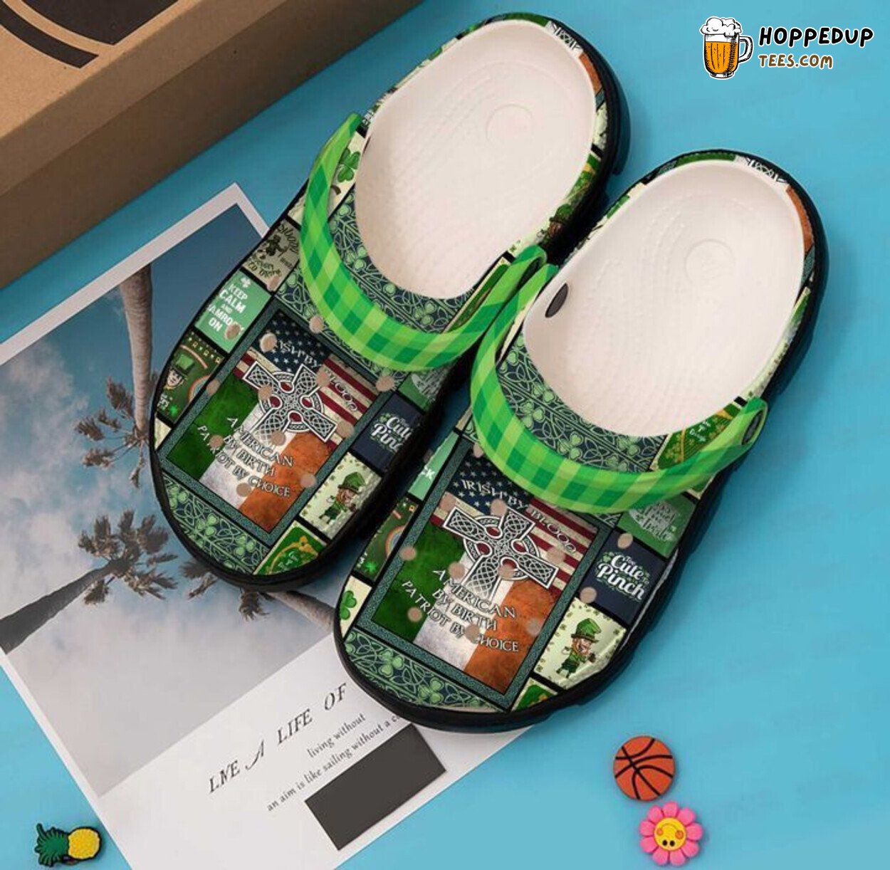 Irish Pride Theme Comfortable Rubber Clogs Durable Footwear Design
