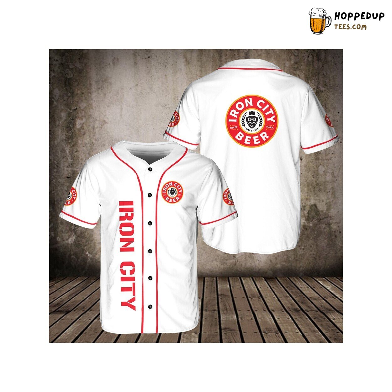 Iron City Beer Baseball Jersey T Shirt Vodka Beer Lovers Perfect Design