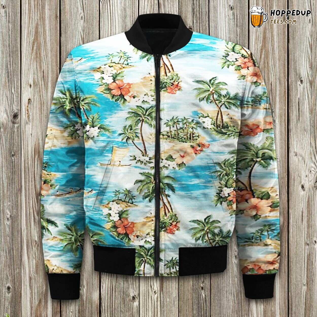 Island Ambience Tropical Bomber Jackets Winter Escape Feel