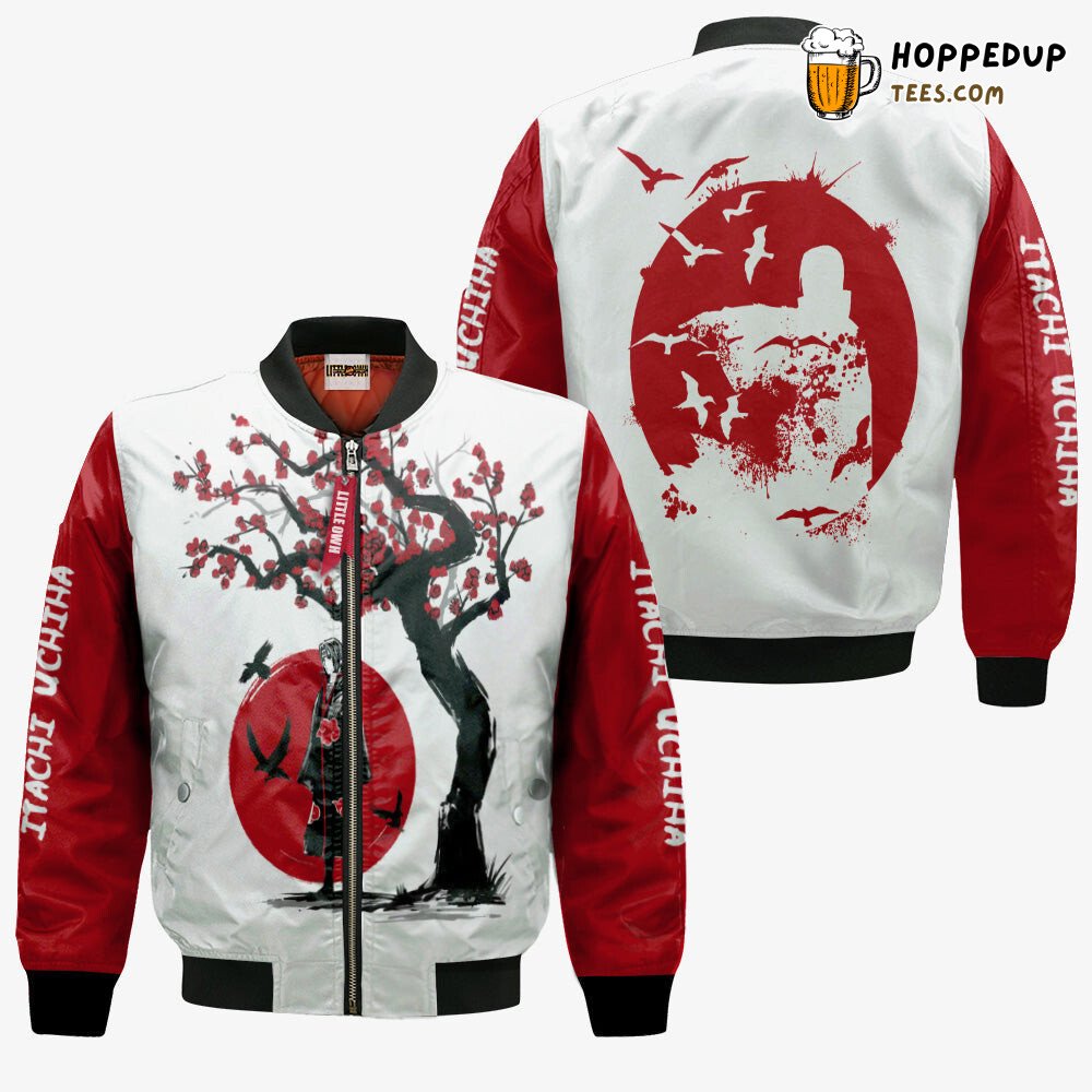 Itachi Naruto Akatsuki Theme Bomber Jacket Authentic Design