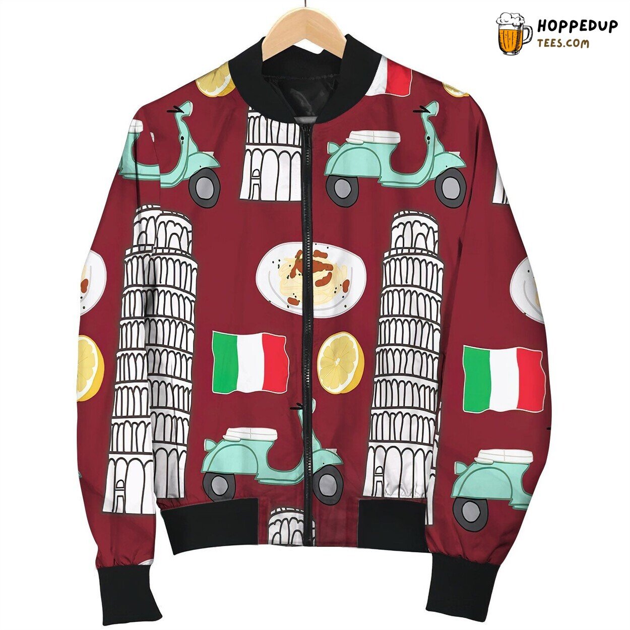 Italy Pattern By Courtney Graben Bomber Jacket