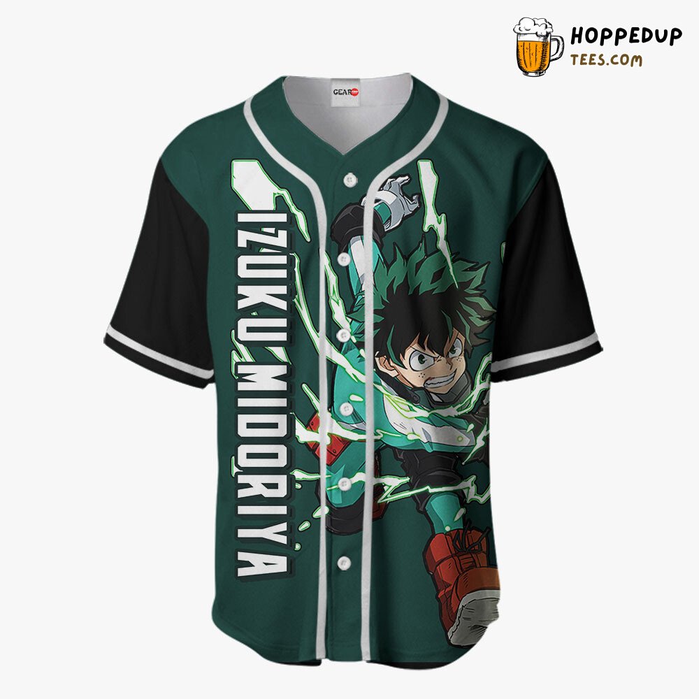 Izuku Midoriya Unique Distinctive Anime Baseball Jersey Design Collection