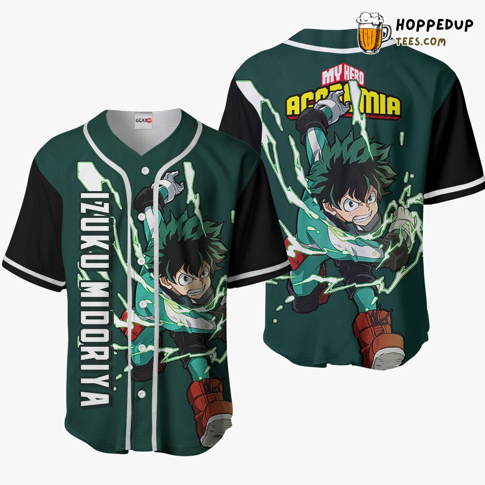 Izuku Midoriya Unique Distinctive Anime Baseball Jersey Design Collection Izuku Midoriya Unique Distinctive Anime Baseball Jersey Design Collection