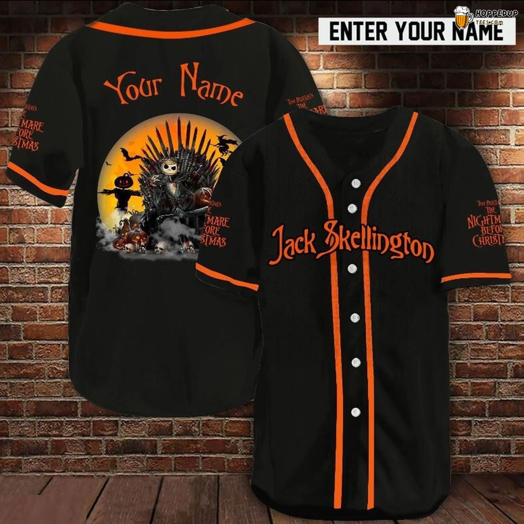Jack Skellington Halloween Baseball Jersey Unique Personalized Design