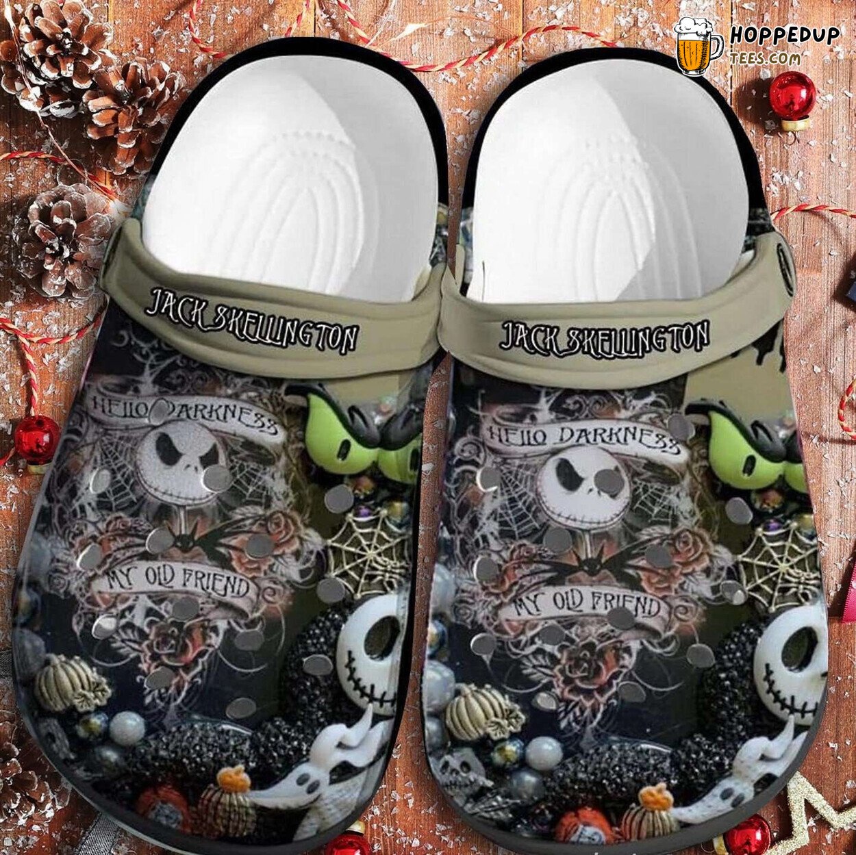 Jack Skellington Nightmare Before Christmas Themed Clog Shoes Design