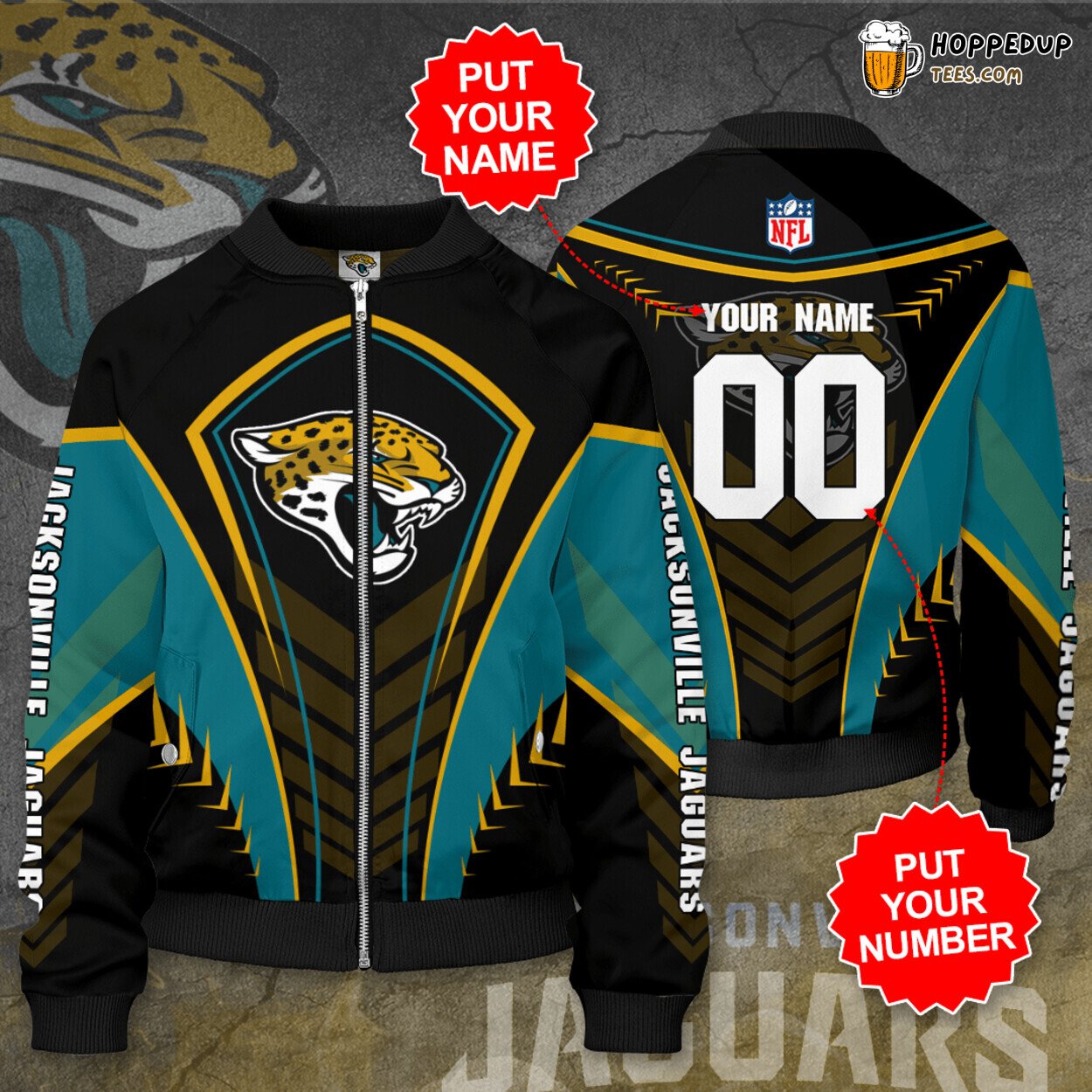 Jacksonville Jaguars Customized Bomber Jacket Unique Design