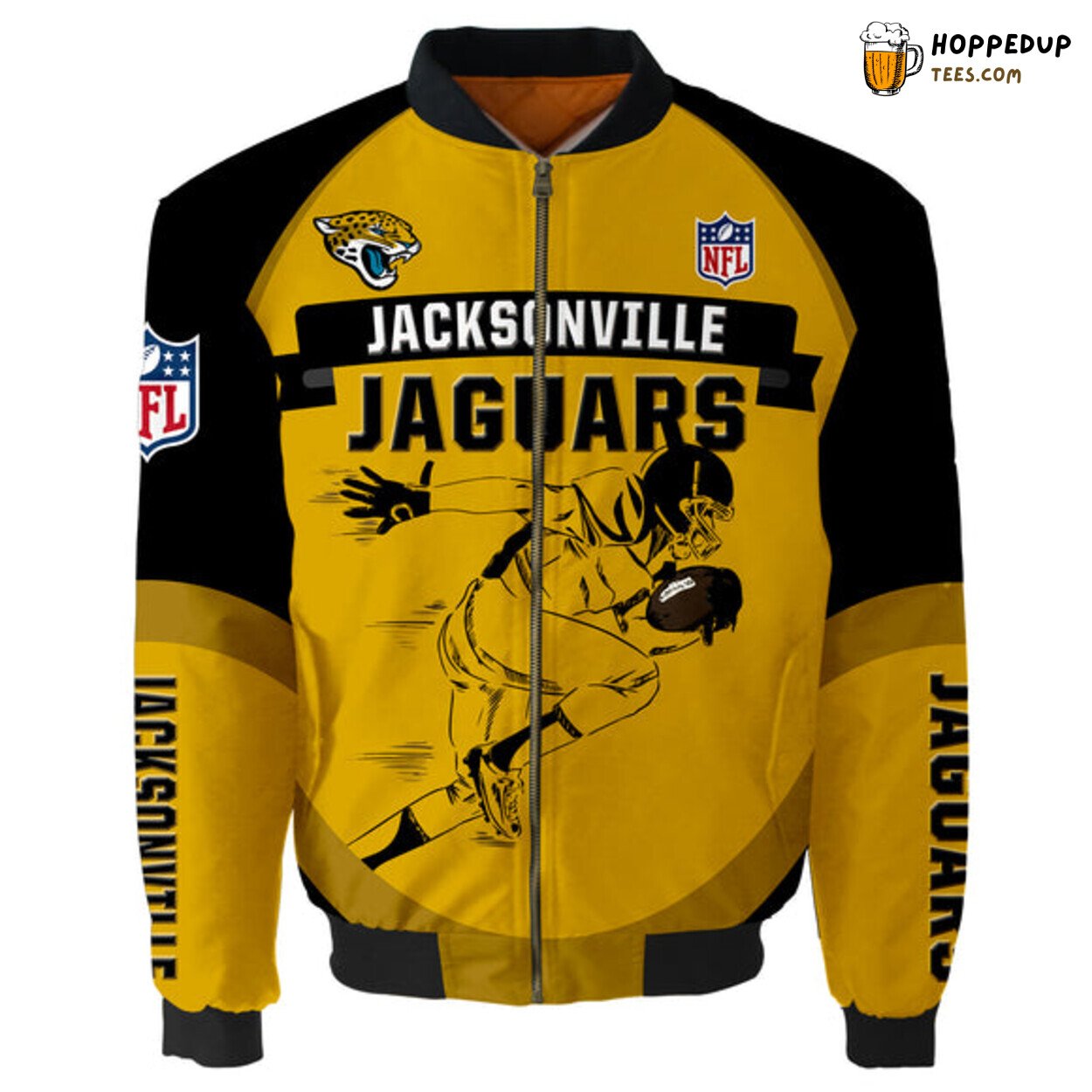 Jacksonville Jaguars Graphic Player Bomber Jacket Sporty Design Edition Look