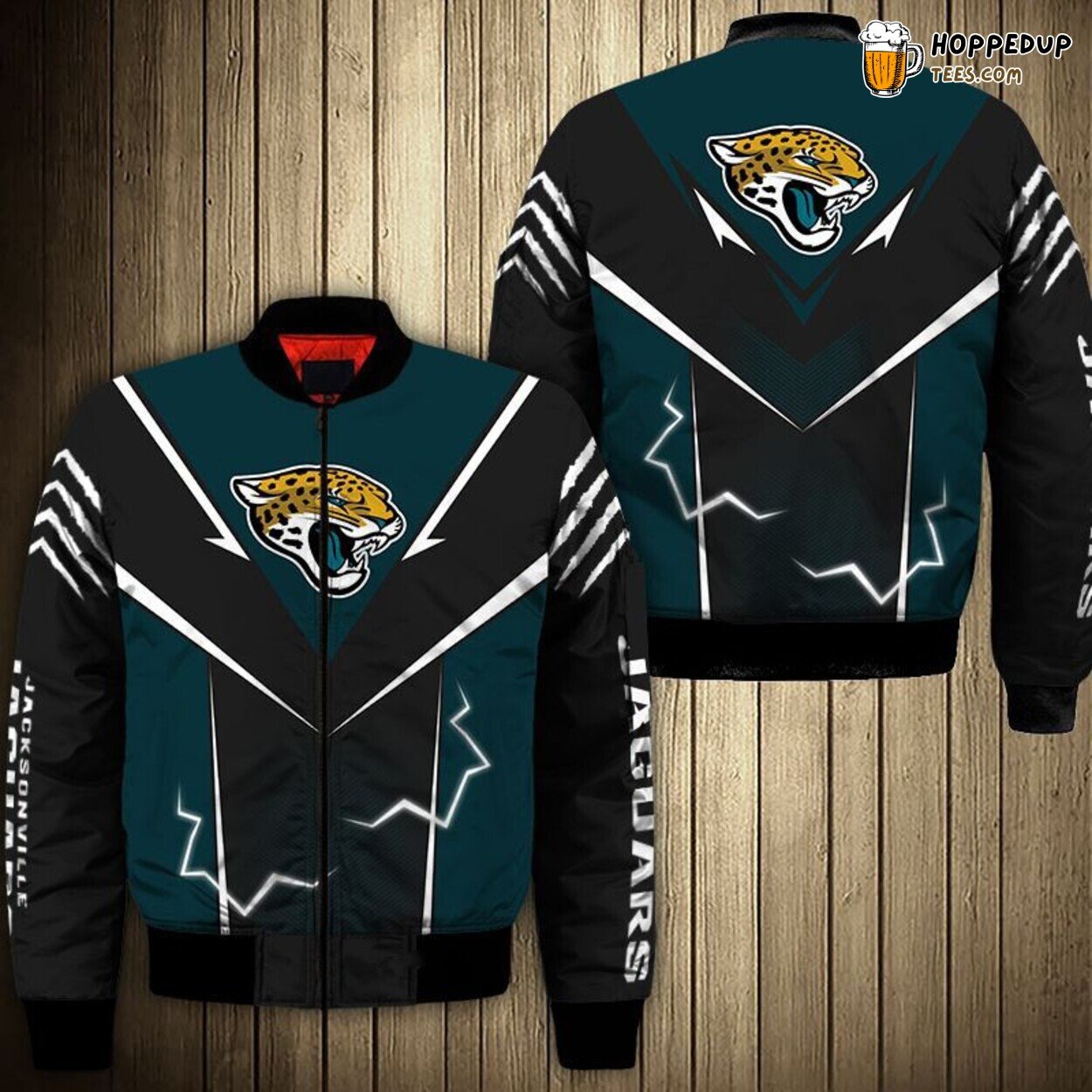 Jacksonville Jaguars Lightning Graphic Bomber Jacket Men’s Gift