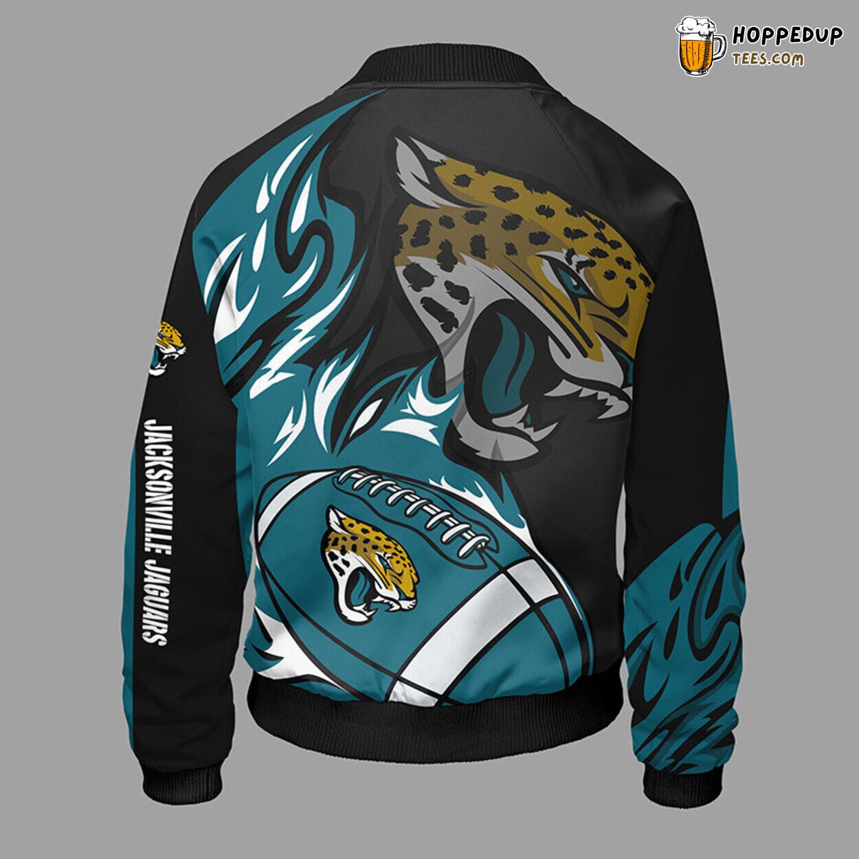 Jacksonville Jaguars NFL Distinct Green Bomber Jacket Look