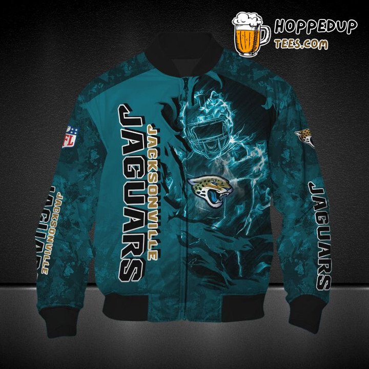 Jacksonville Jaguars NFL Distinct Teal Premium Bomber Jacket