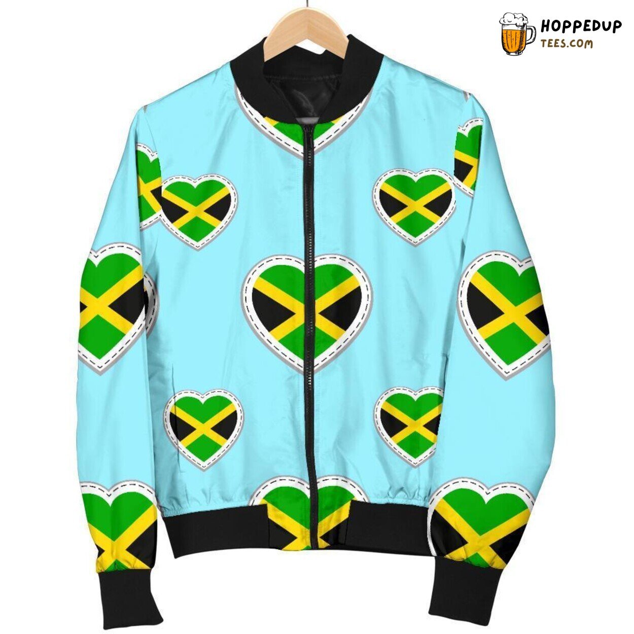 Jamaican Heartfelt Sentiments Men’s Bomber Jacket Unique Pattern Design Art