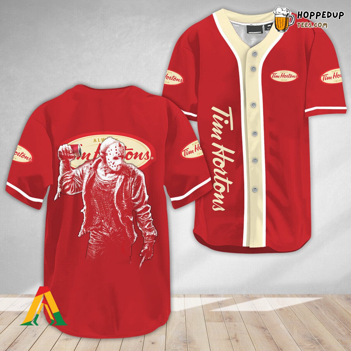Jason Voorhees Tim Hortons Horror Unique Distinct Baseball Jersey
