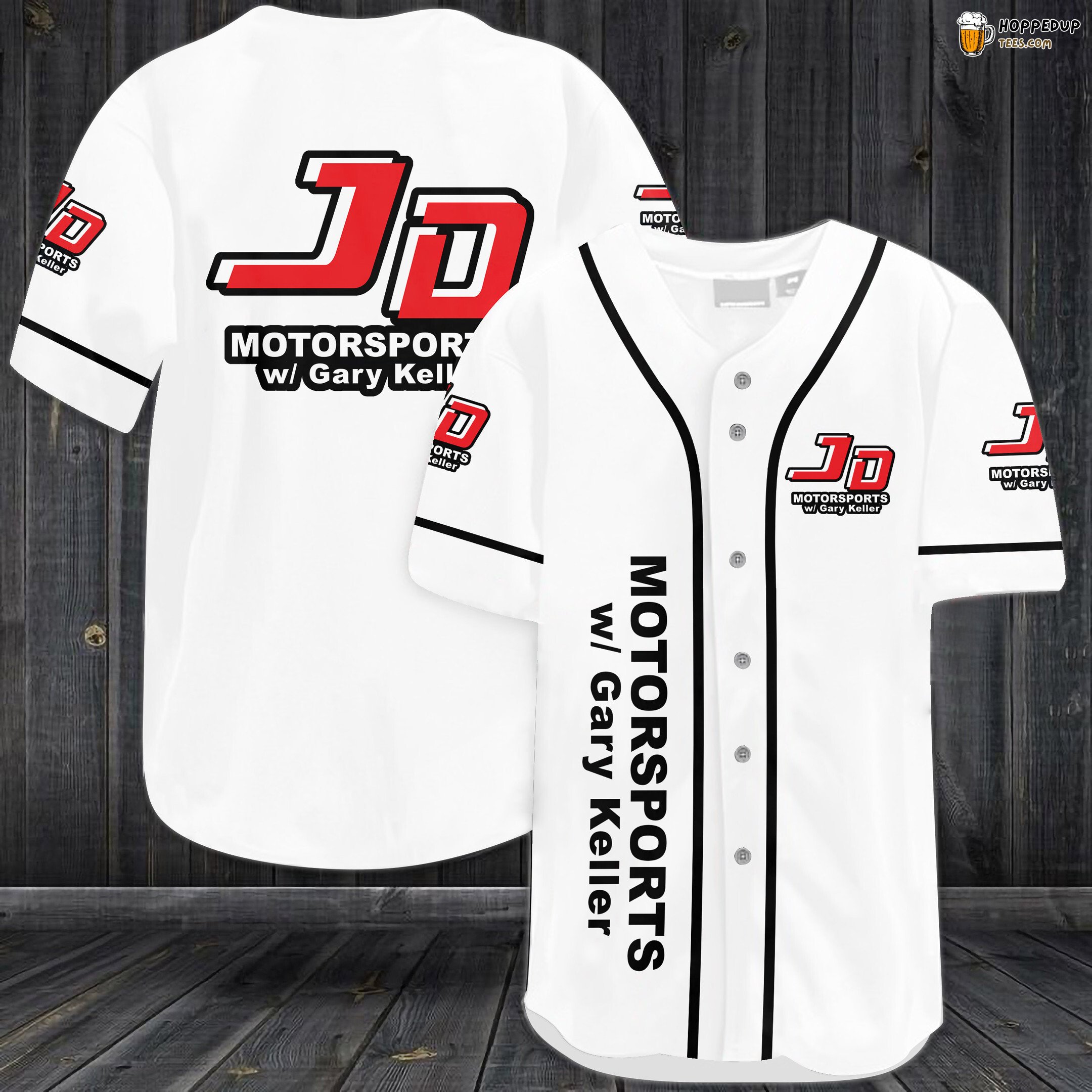 JD Motorsports Car Team Baseball Jersey White Unisex Jersey Shirt