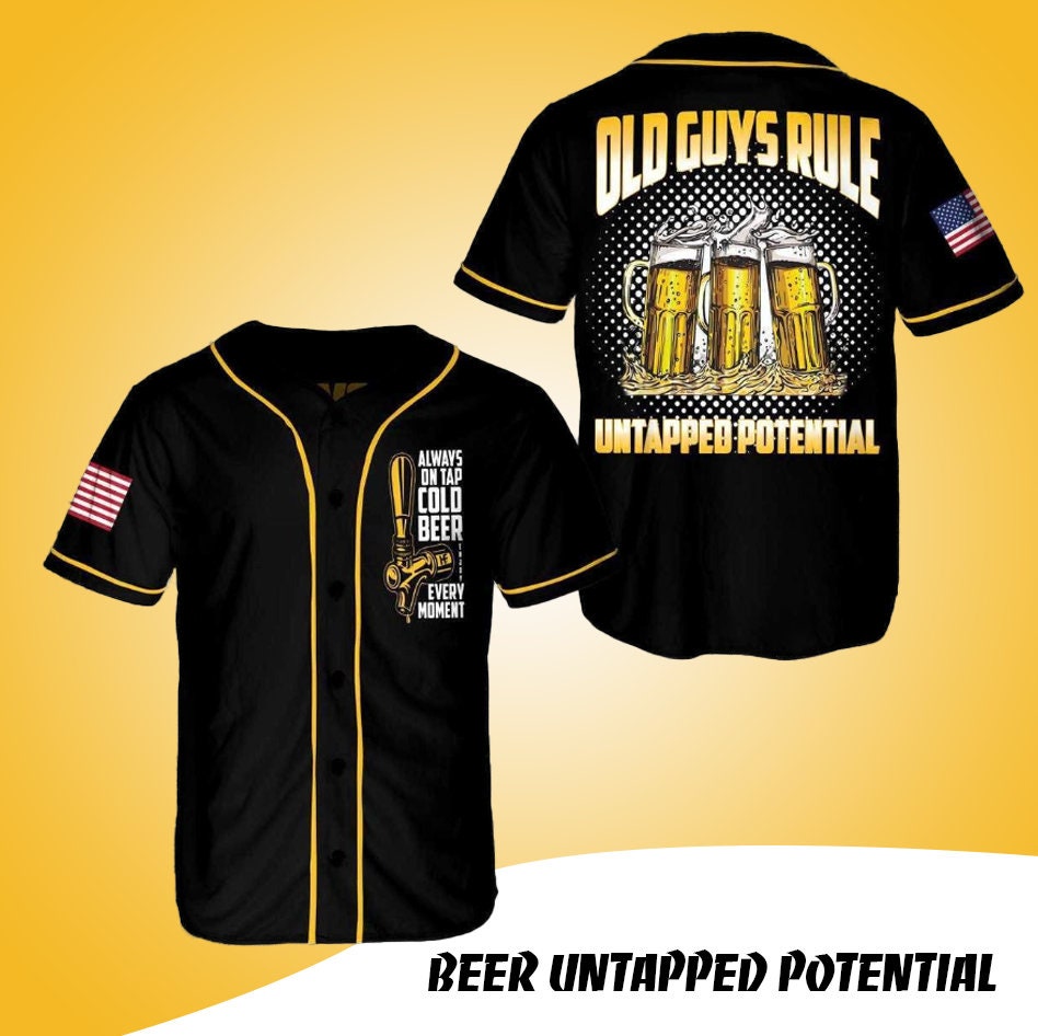 Jersey Baseball Untapped Potential Beer Themed Shirt HU