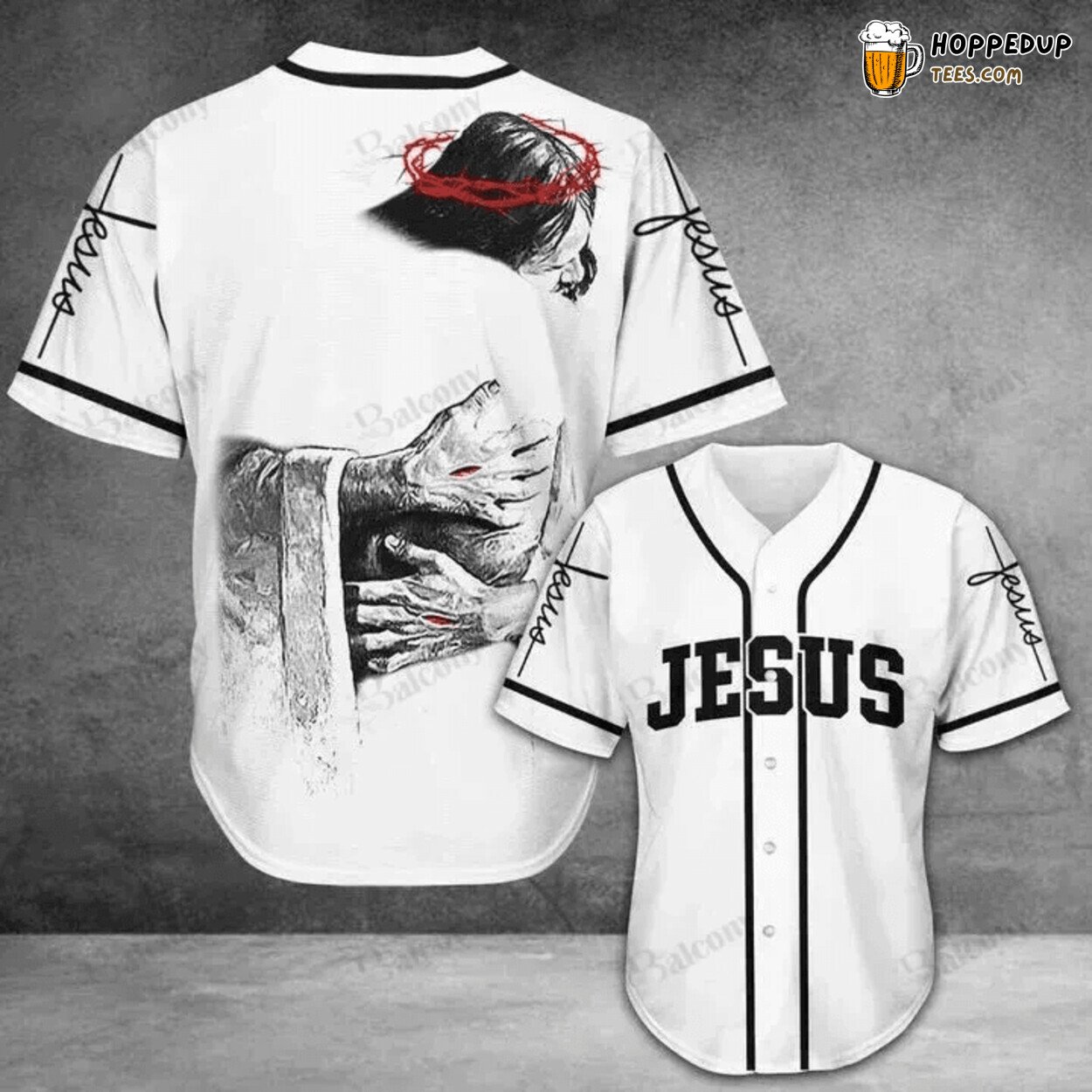Jesus Christ God’s Hug Inspired Baseball Jersey Comfort Top