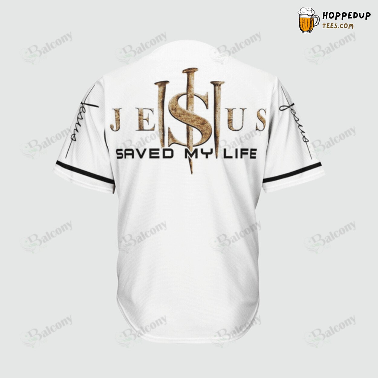 Jesus Christ Lifeguard Narrative Baseball Jersey My Testimonial of Faith