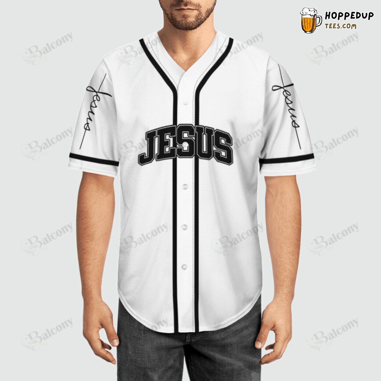 Jesus Christ Lifeguard Narrative Baseball Jersey My Testimonial of Faith