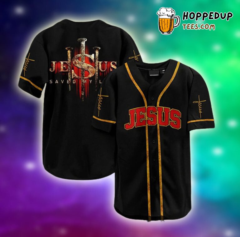 Jesus Cross Symbolic Statement My Savior Baseball Jersey Tee